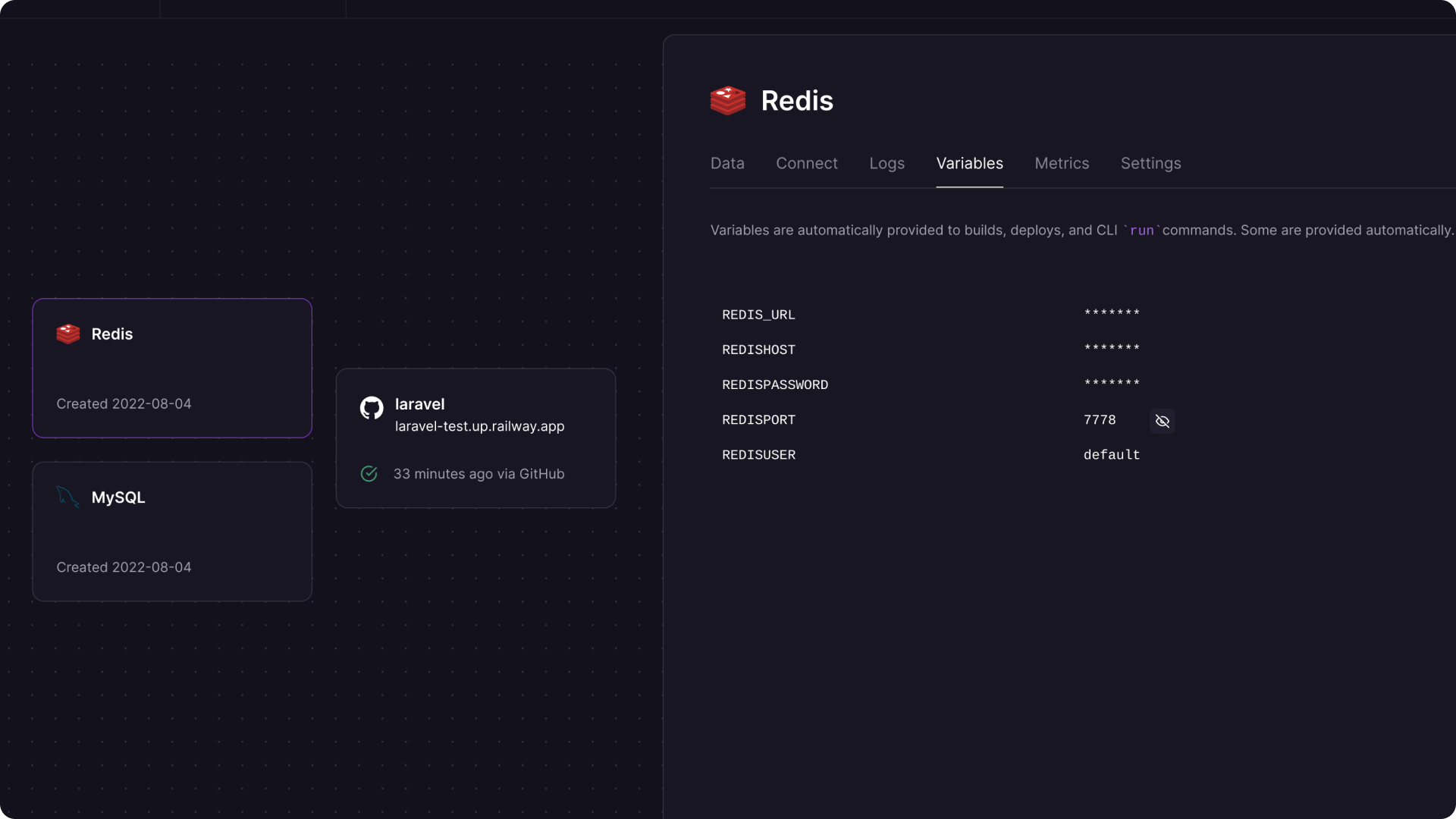 Redis credentials