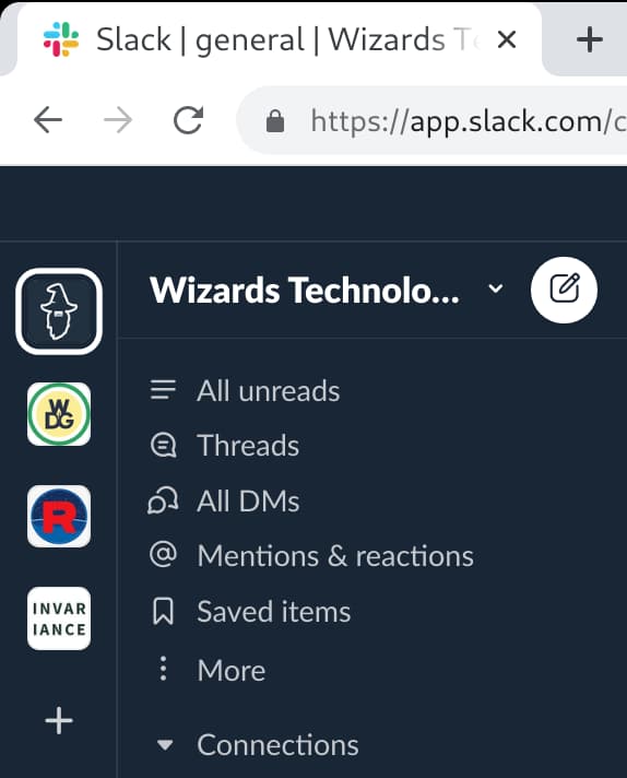 Slack workspaces